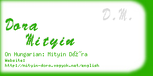 dora mityin business card